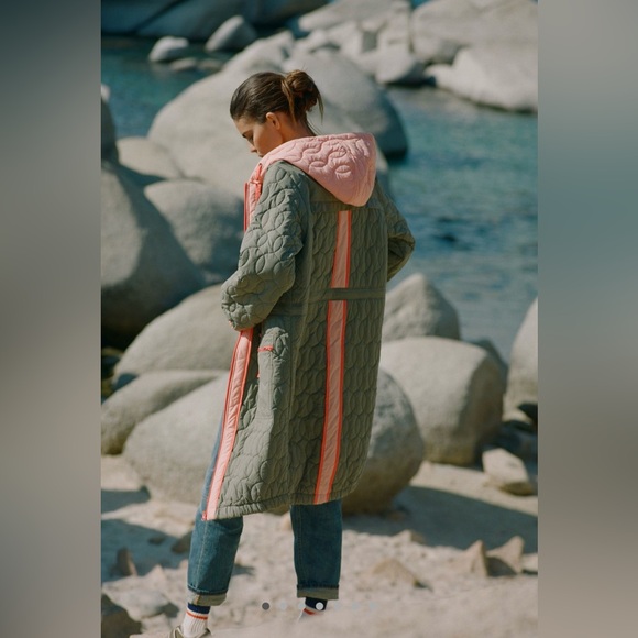 Anthro Daily Practice Green Quilted Coat - Picture 4 of 8